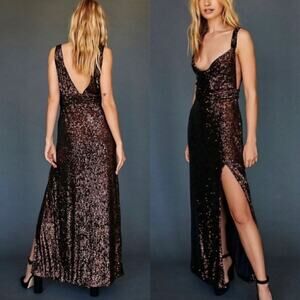 Free People Cool Girl Dark Sparkle Sequin Size 2 Dress